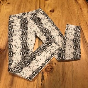 Snake Skin Skinny Jeans